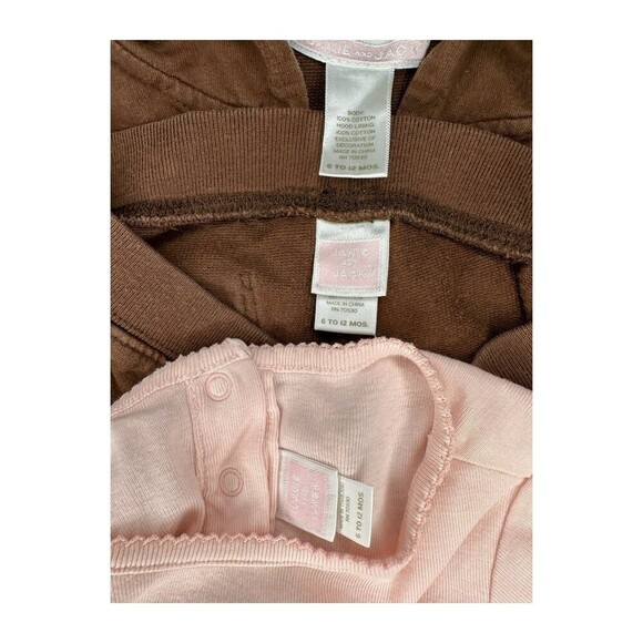 JANIE AND JACK CHERRY BLOSSOMS HOODIE, ONSIE, PANT SET SIZE 6-12 months - Picture 11 of 11